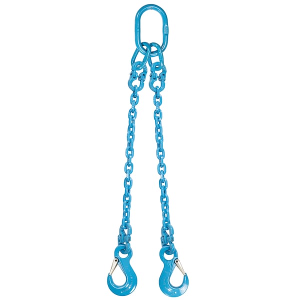 Us Cargo Control 9/32" x 10' - Pewag 2 Leg Chain Sling w/ Sling Hooks - Grade 120 932G120DOS-10 - main